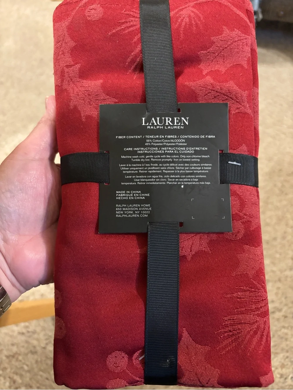 LAUREN RALPH LAUREN NWT SET OF 4 NAPKINS 20x20
